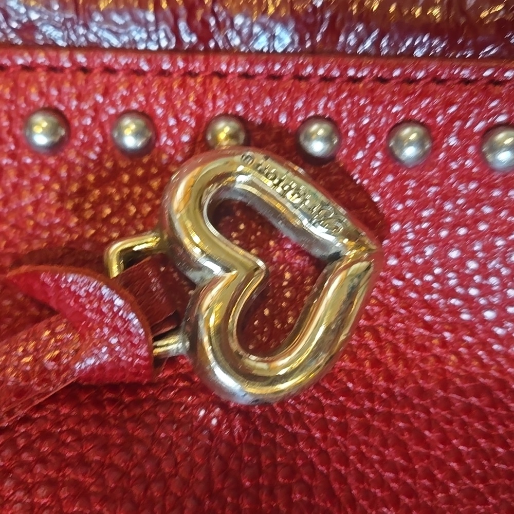 Brighton Andie Deep Burgundy Studded Pebbled Leather Shoulder Bag - Picture 2 of 16
